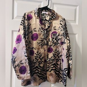 Gilligan & O'Malley Long Sleeve Pajama Set- Size M Top Size S Bottom